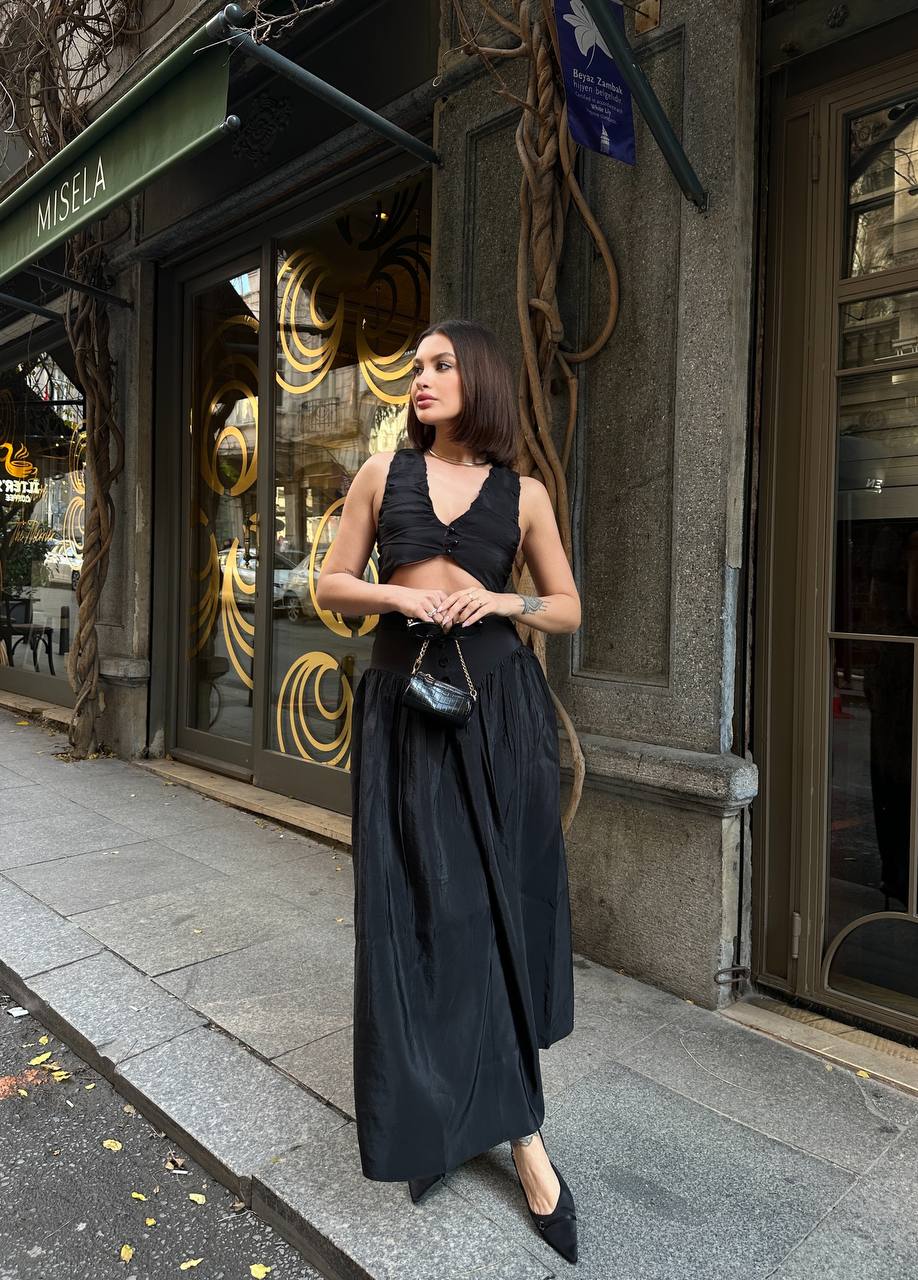 Chic Vintage-Inspired Two-Piece Set - 1179