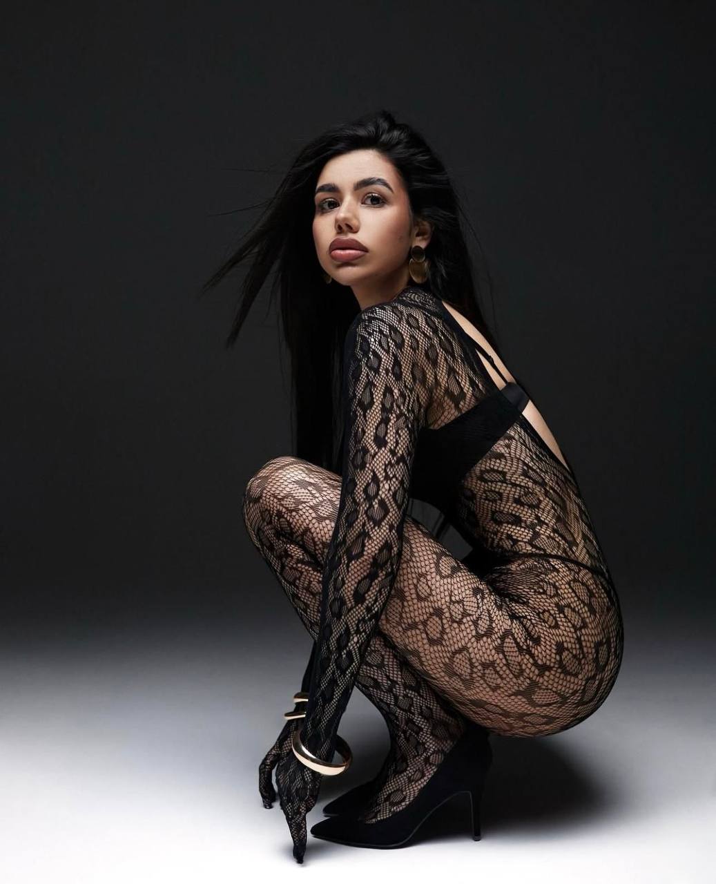 Noir Lace Illusion Full Bodysuit Bold Elegance - 1180