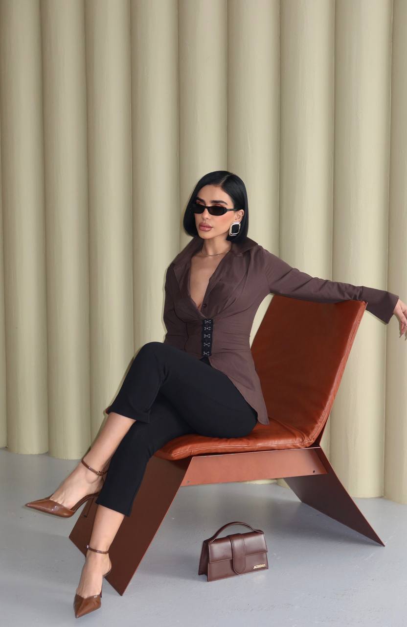 Power Muse Blouse Fitted Corset Waist 1281