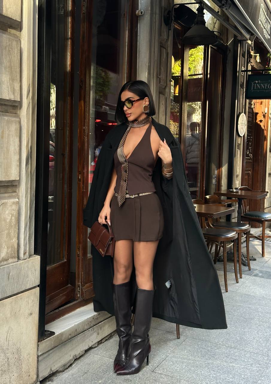 Urban Poise Mini Skirt Pleated High Waist 1276