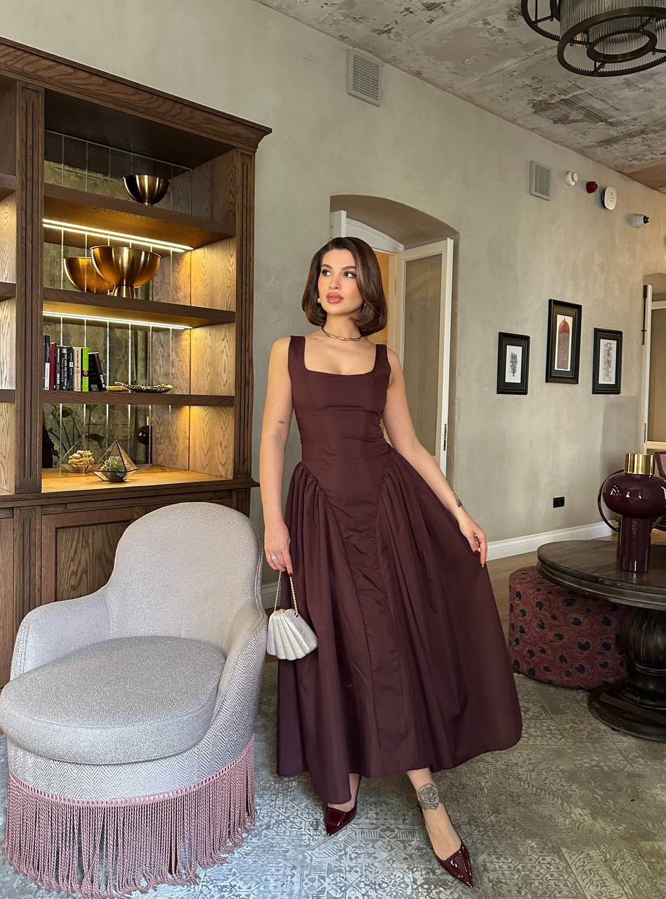 The Belle Lace-Up Midi Dress – 1164