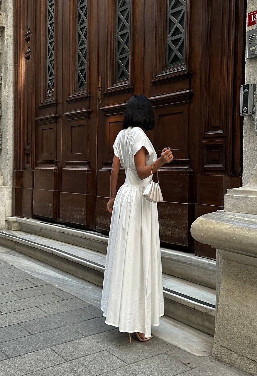 The Empress Waist-Cinched Maxi Dress Statement Elegance - 1189