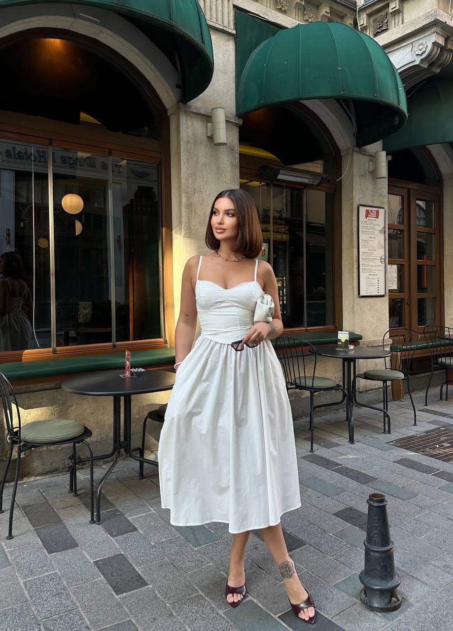 The Seraphina Sweetheart Corset Midi Dress - 1199