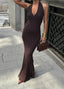 The Seraphina Halter Backless Maxi Dress - 1240
