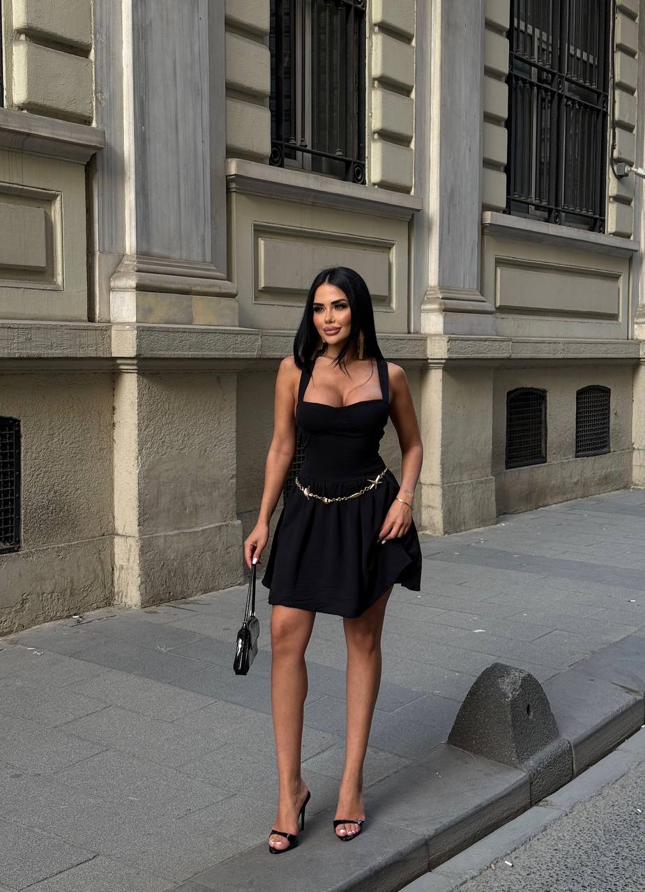 The Valencia Sweetheart Mini Dress Coastal Muse - 1203