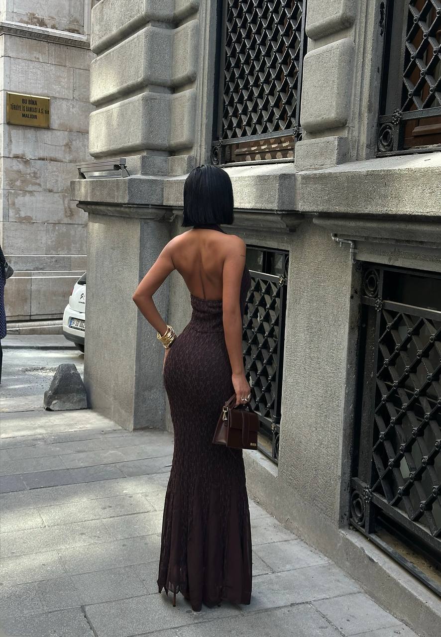 The Seraphina Halter Backless Maxi Dress - 1240