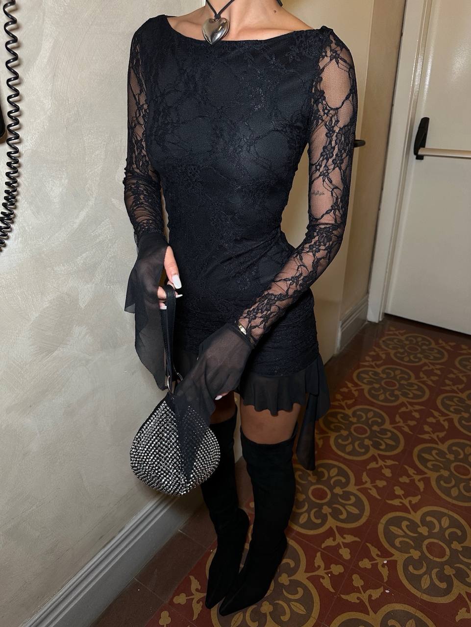 The Bella Lace Mini Dress – 1009