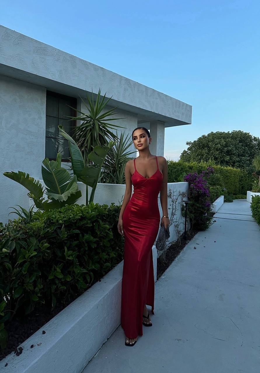 The Luxe Metallic Maxi Dress – 1048