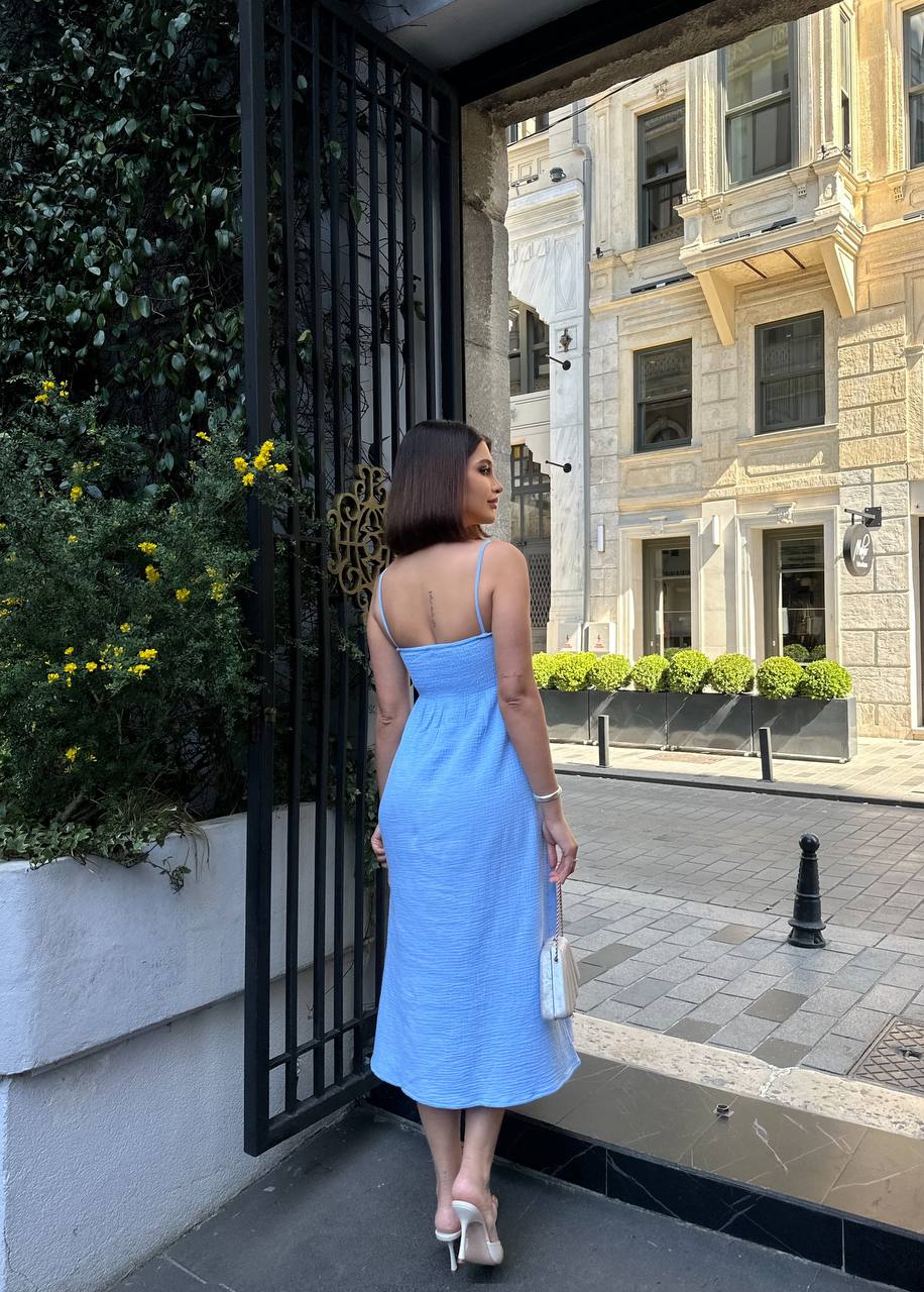 Serenity Smocked Strap Midi Dress - 1220