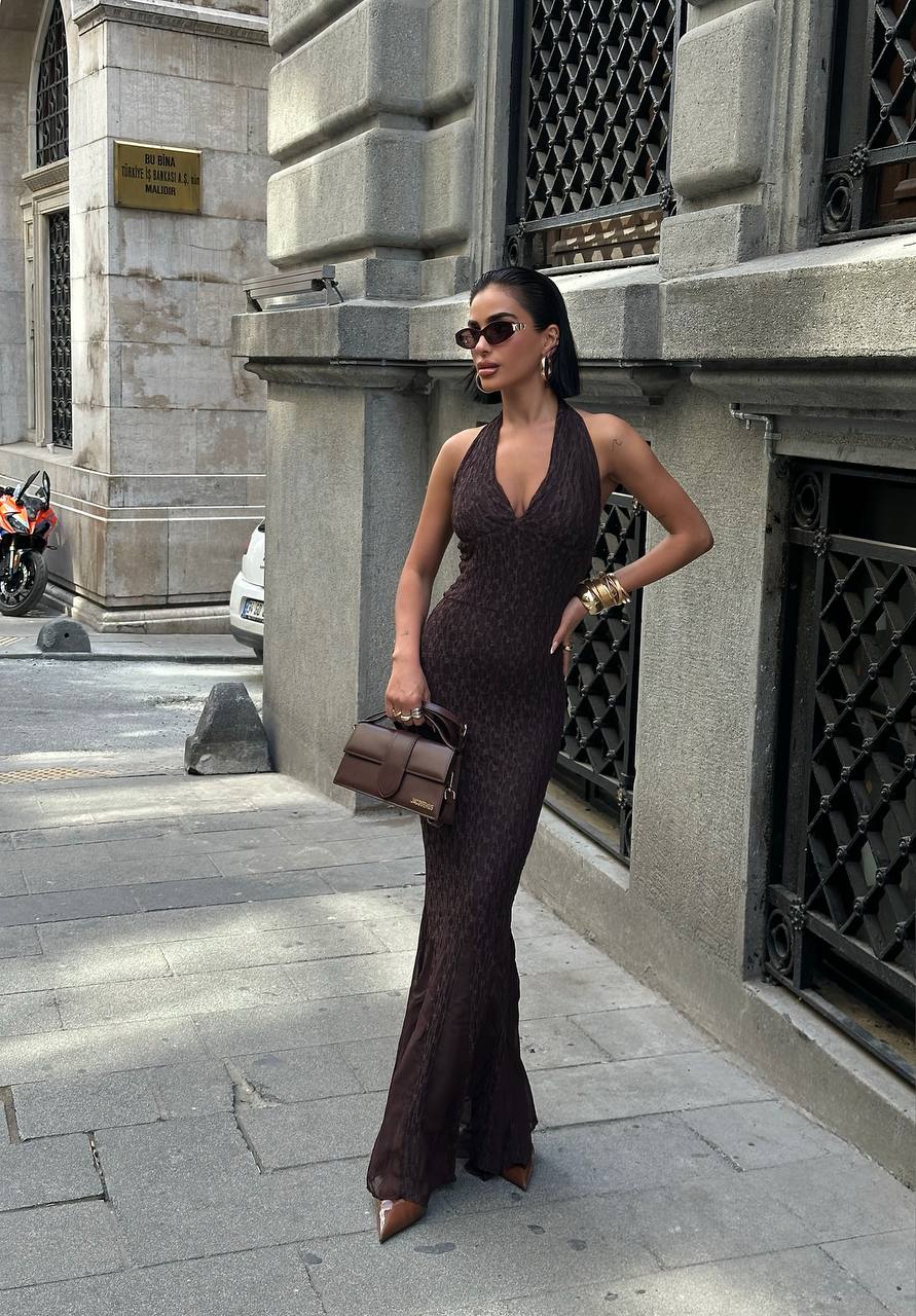 The Seraphina Halter Backless Maxi Dress - 1240