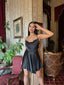 The Satin Charm Mini Dress - 1029