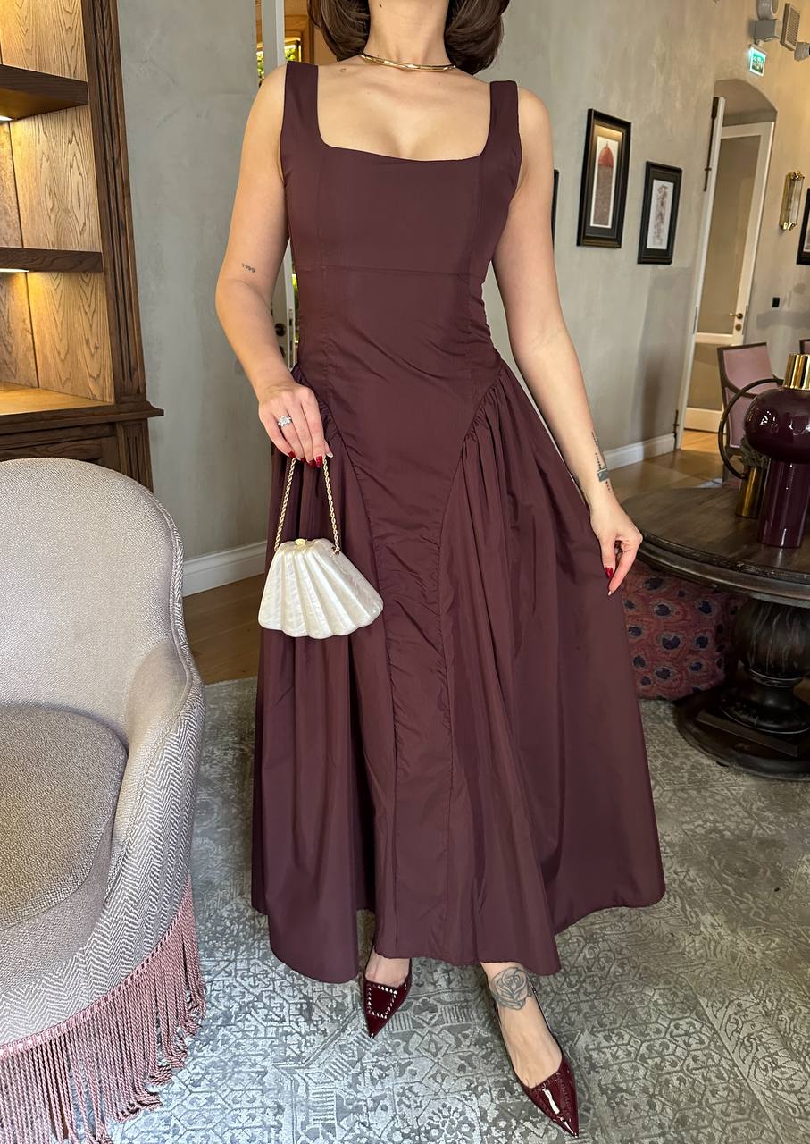 The Belle Lace-Up Midi Dress – 1164