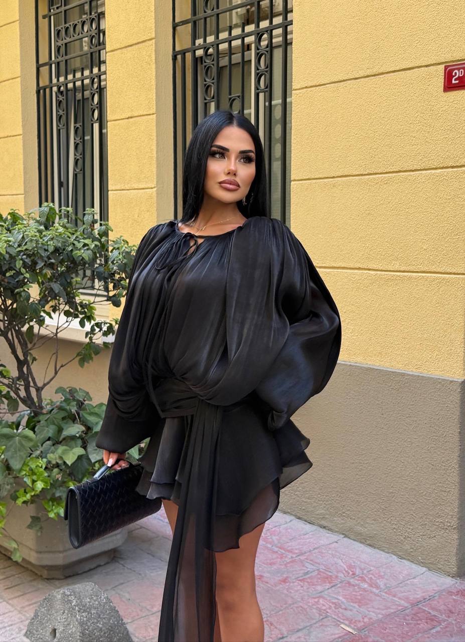 Celeste Pleated Flare Mini Dress Romantic Chic - 1234