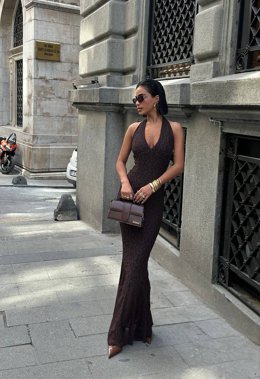 The Seraphina Halter Backless Maxi Dress - 1240