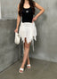 Ethereal Asymmetrical Ruched Skirt - 1173