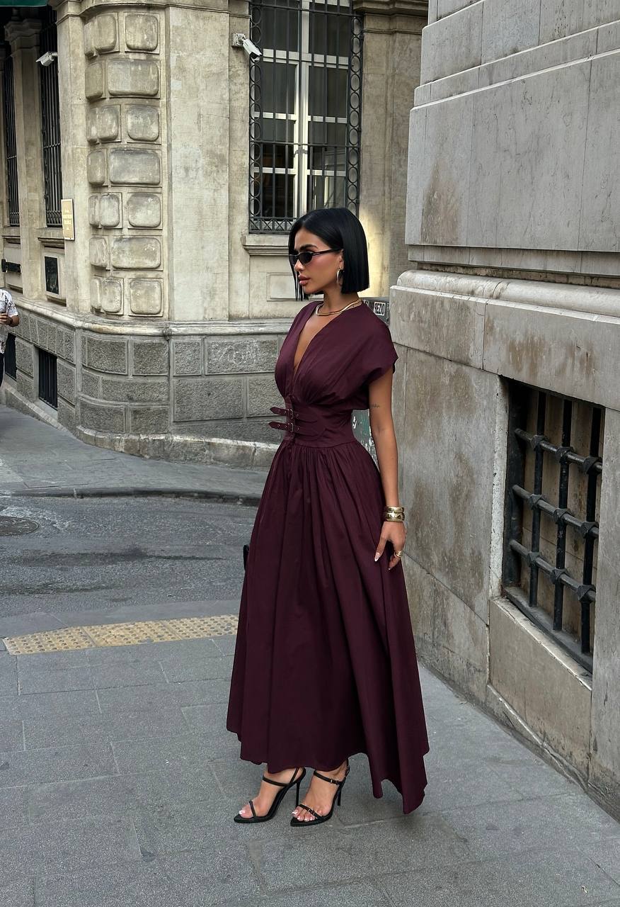 The Celeste Belted Maxi Dress - 1239