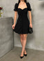 Romantic Buttoned Sweetheart Mini Dress - 1175