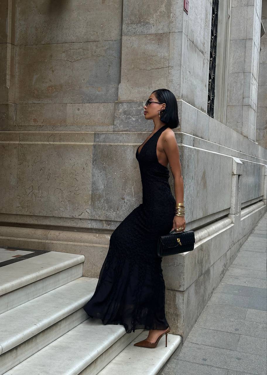 The Seraphina Halter Backless Maxi Dress - 1240