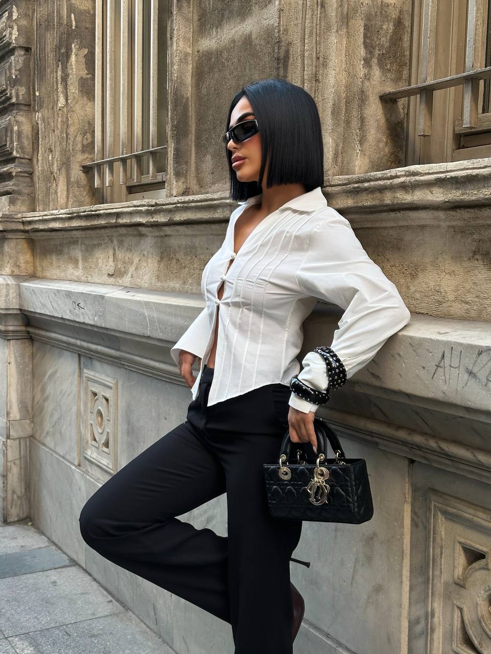 Sculpt Curve Button Shirt Tailored Waist Design 1265