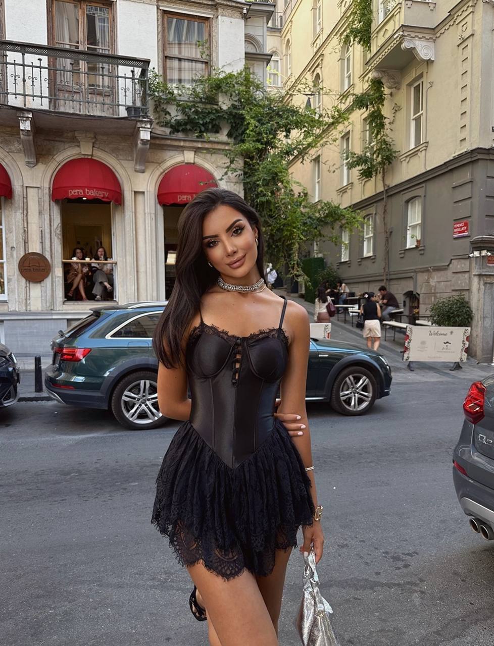 The Pearl Corset Mini Dress - 1016