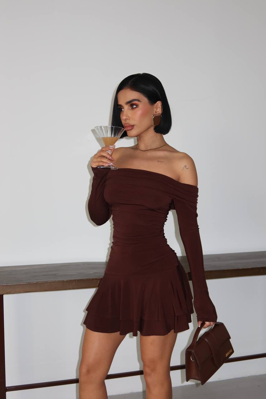 Midnight Muse Mini Dress Bodycon Off-Shoulder 1280