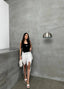 Ethereal Asymmetrical Ruched Skirt - 1173