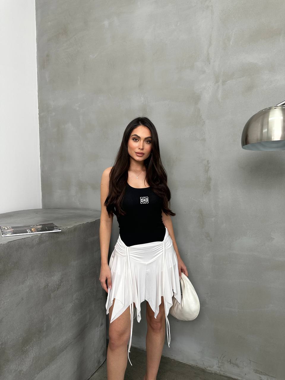 Ethereal Asymmetrical Ruched Skirt - 1173