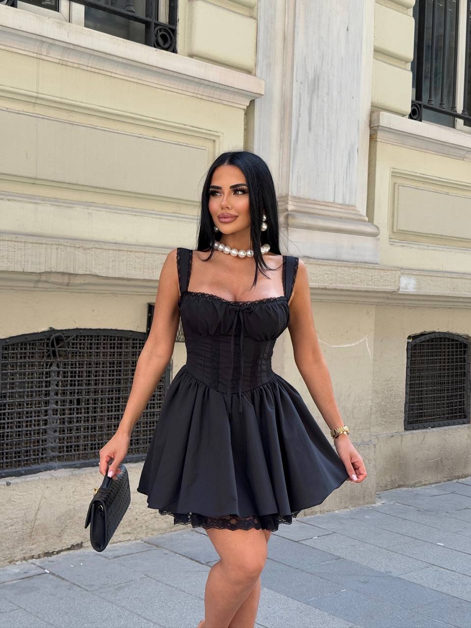 Twilight Drape Waist Cut-Out Midi Dress - 1227