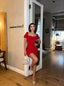 The Scarlet Sweetheart Puff Sleeve Mini Dress – 1171