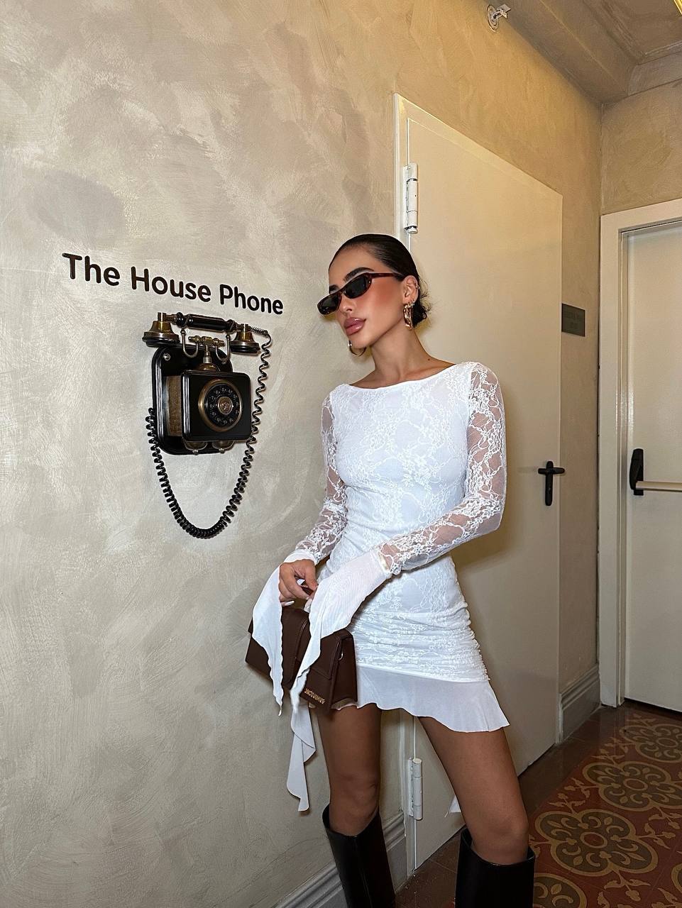 The Bella Lace Mini Dress – 1009