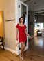 The Scarlet Sweetheart Puff Sleeve Mini Dress – 1171