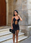 The Havana Cut-Out Ruffle Mini Dress Sunset Glow - 1229