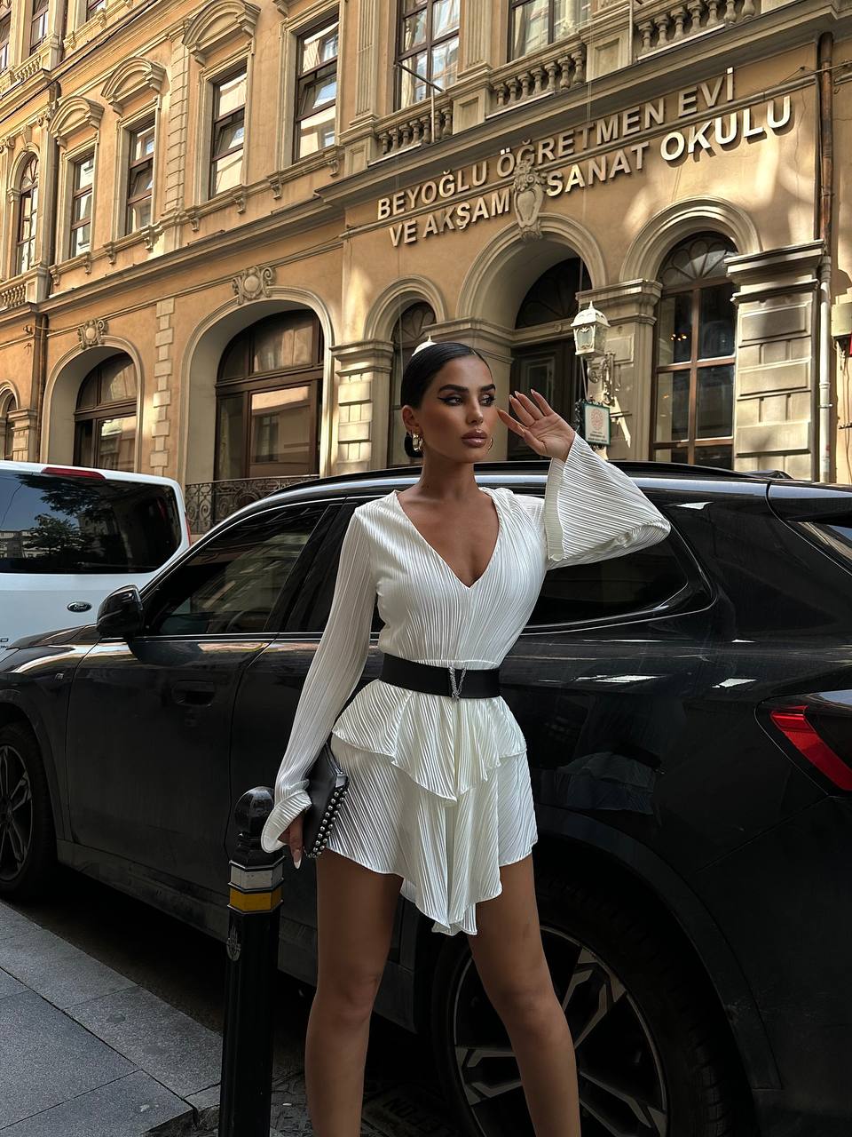 The Bella Pleated Mini Dress – 1006