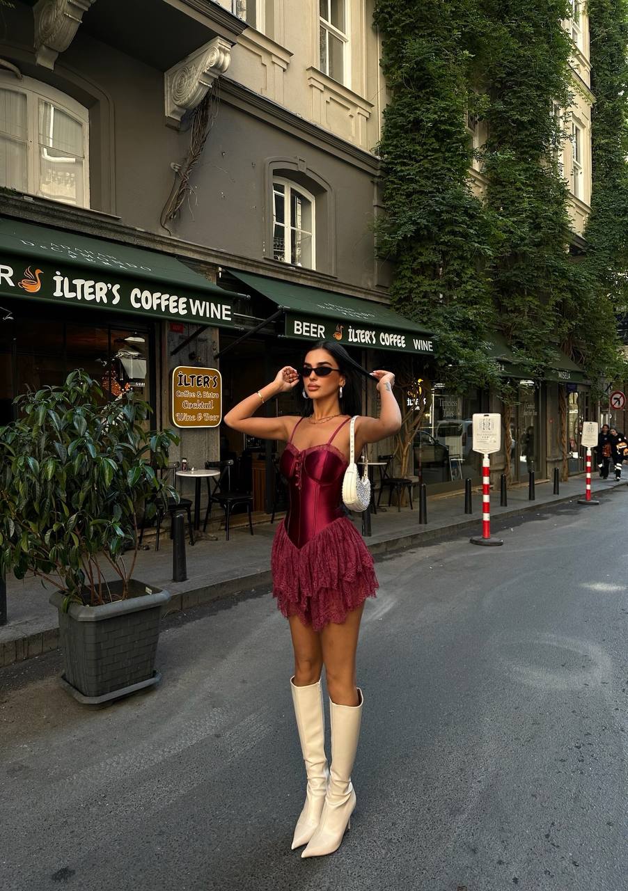 The Pearl Corset Mini Dress - 1016