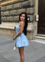 The Bella Halter Bubble Mini Dress Luxe Edition - 1214