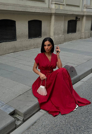 The Celeste Belted Maxi Dress - 1239