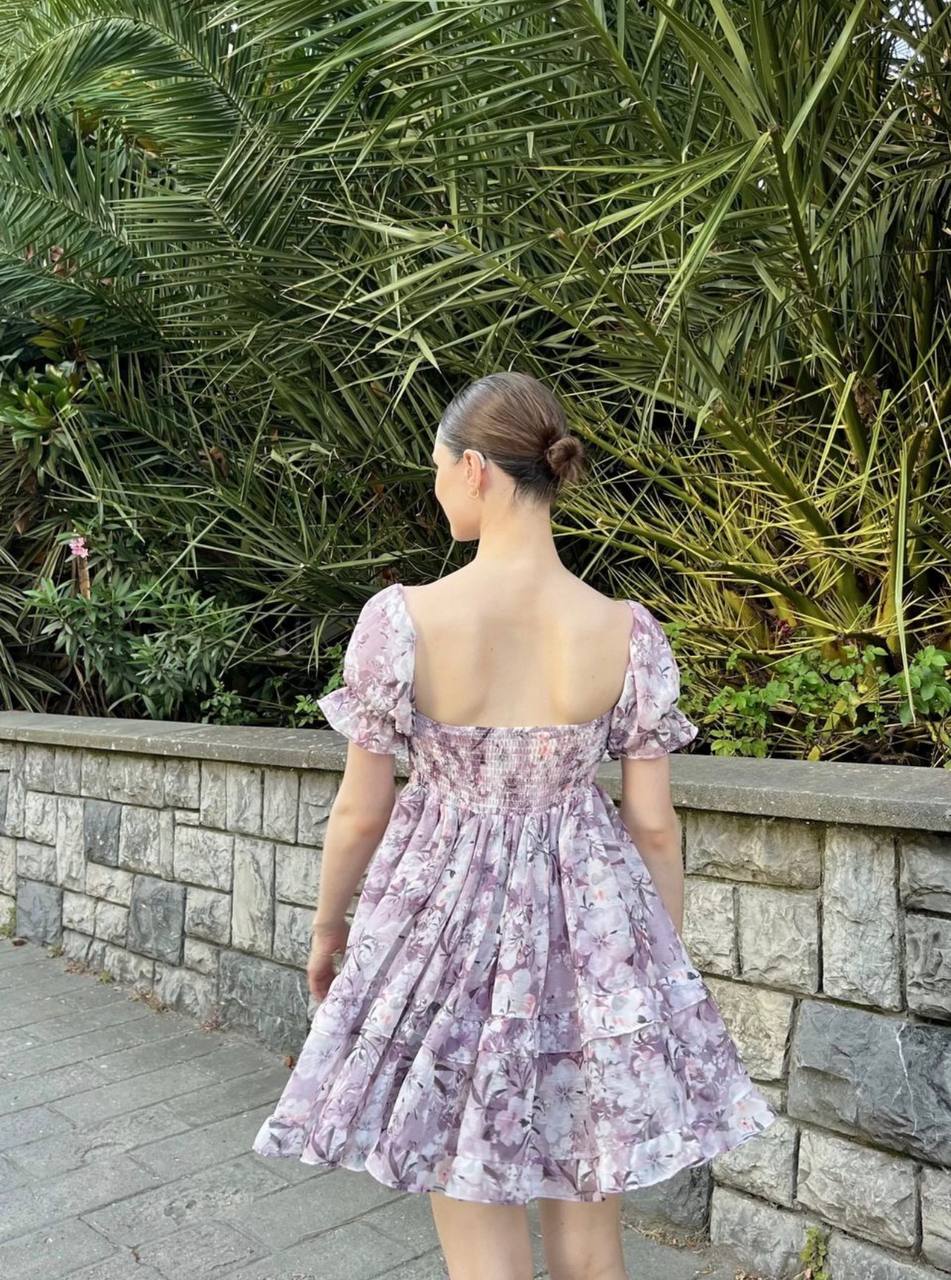 Blossom Romance Off-Shoulder Dress – 1151