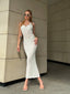 Sunbeam Sheer Knit Maxi Dress Summer Elegance - 1194