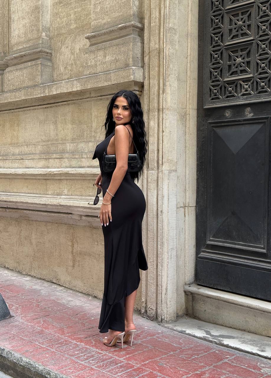 The Havana Ruffle-Edge Halter Dress - 1211