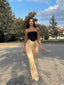 Lace-Up Side Wide-Leg Pants – 1150