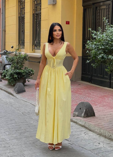 The Riviera Corset Maxi Dress - 1201