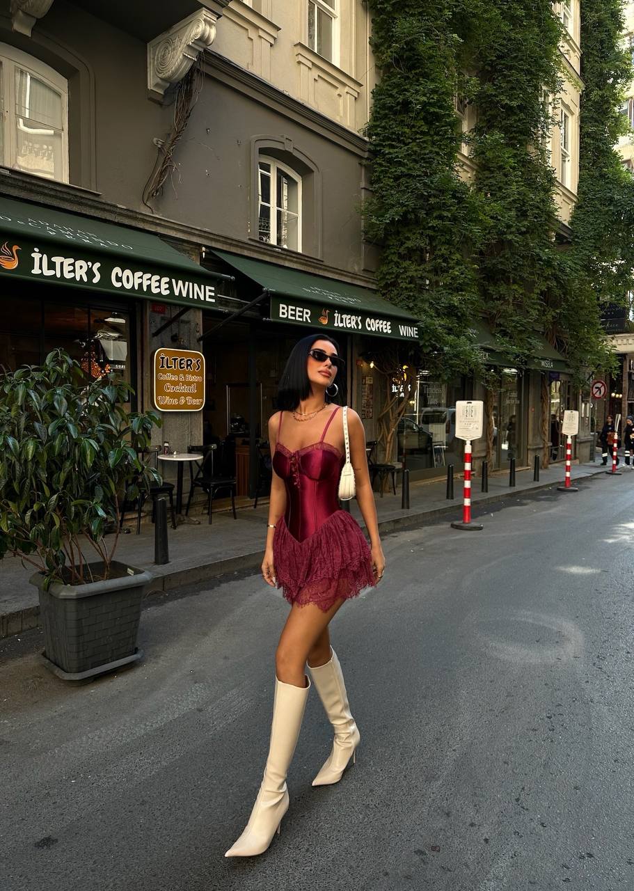 The Pearl Corset Mini Dress - 1016