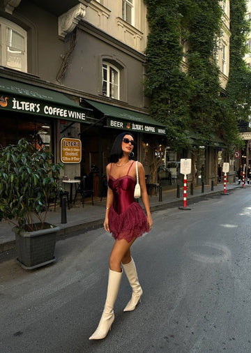 The Pearl Corset Mini Dress - 1016