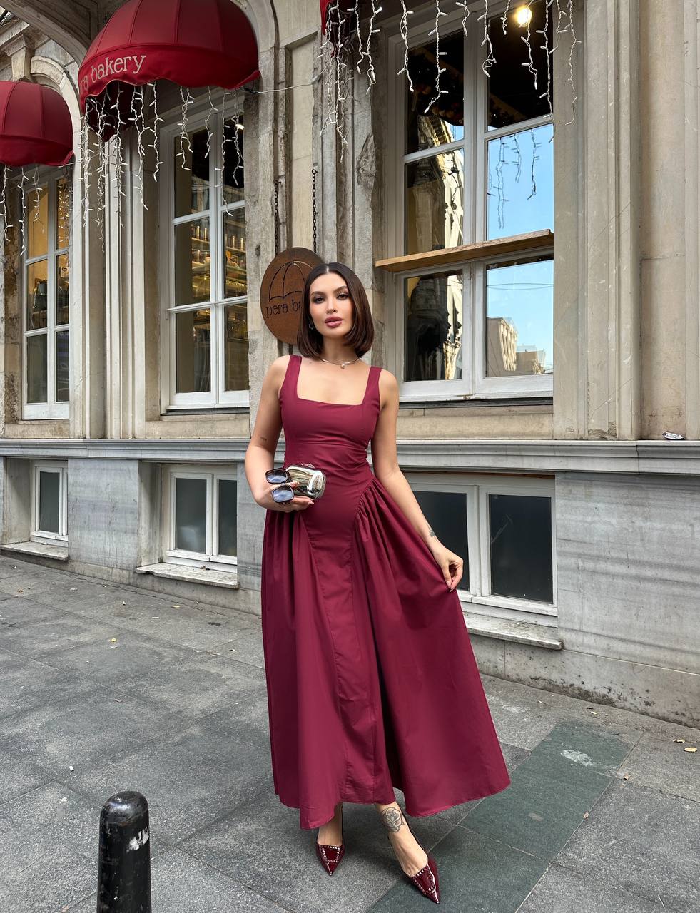 The Belle Lace-Up Midi Dress – 1164