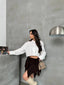 Ethereal Asymmetrical Ruched Skirt - 1173