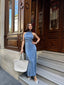 Ethereal Pleated Halter Maxi Dress - 1178