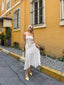 Sunset Whisper Strapless Lace Midi Dress - 1223