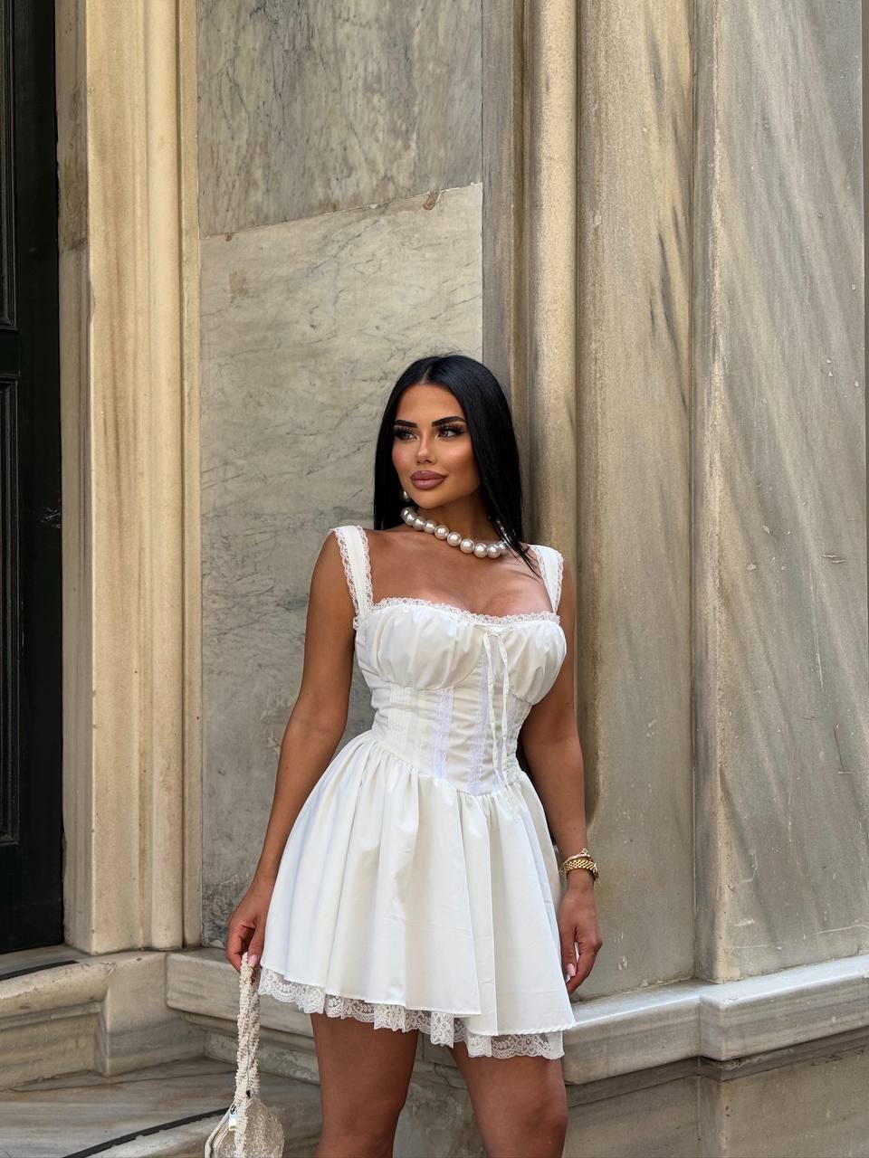 Twilight Drape Waist Cut-Out Midi Dress - 1227