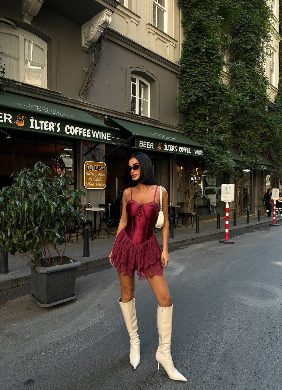 The Pearl Corset Mini Dress - 1016