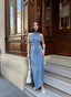 Ethereal Pleated Halter Maxi Dress - 1178